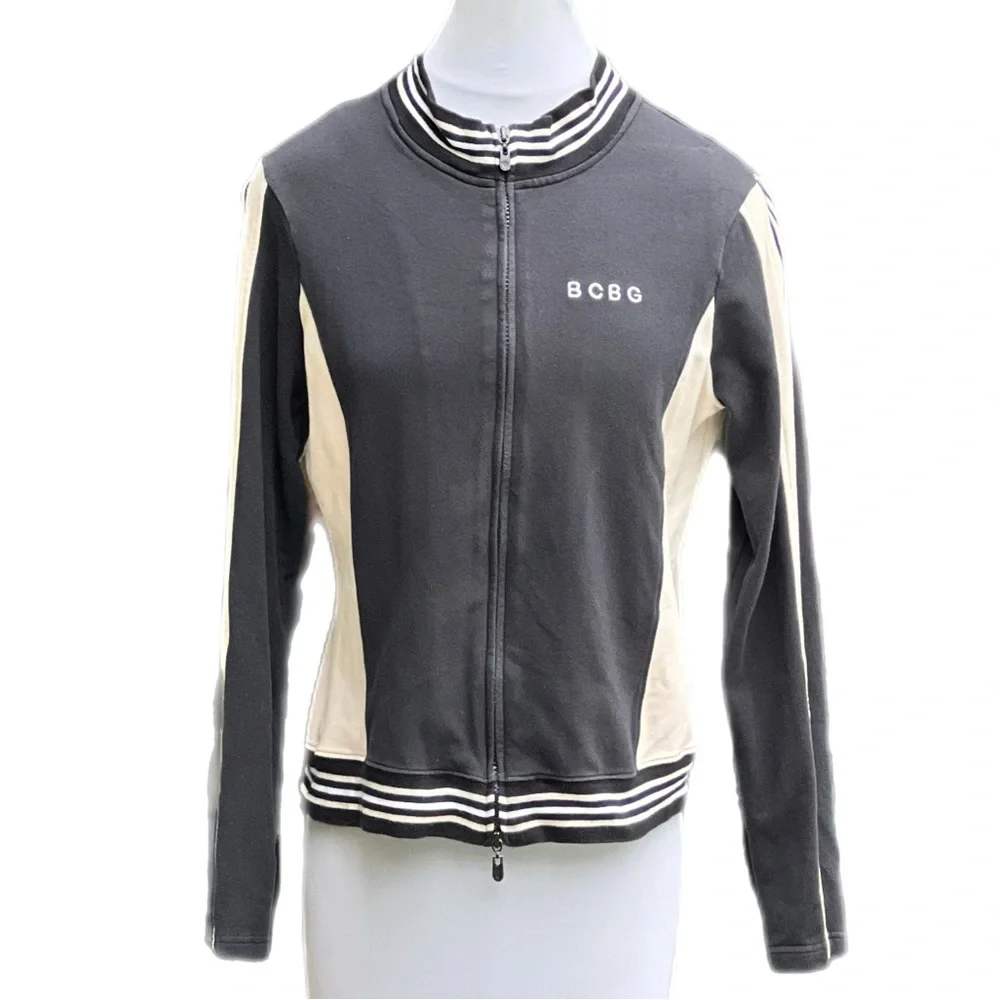 BDBC Jacket Black Cream/Off White Used Good Condition Small SM Stripes